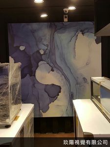 玖陽視覺 牆面木作貼圖 大圖輸出 貼圖施工